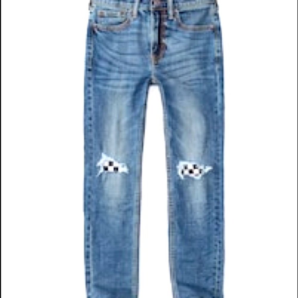 Abercrombie kids blue skinny jeans